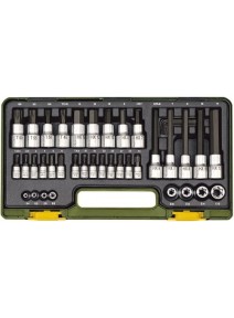 Proxxon 23290 - Trusa suruburi TORX si IMBUS, 1/4" si 1/2", 41 piese
