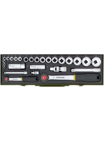 Proxxon 23020 - Trusa tubulare 1/2" si 1/4 " 27 de piese