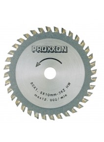 Proxxon 28732 - Disc debitor cu dinti din tungsten, 80mm, 36dinti pt modelism/hobby/miniatura