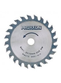 Proxxon 28734 - Disc circular cu dinti din tungsten, 80mm, 24dinti pt modelism/hobby/miniatura